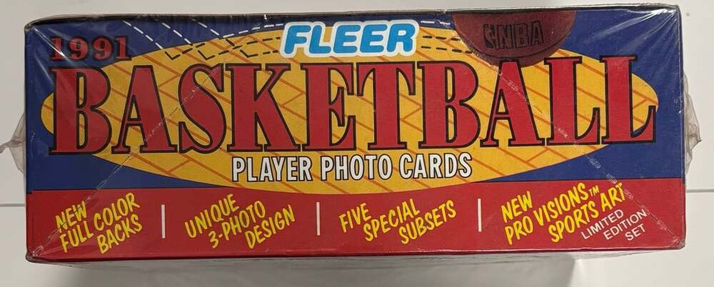 1991 Fleer Basketball Player Photo Cards Wax Box
